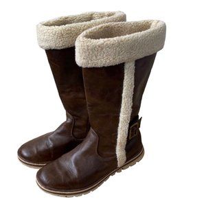 Cliffs White Mountain Kesha Sz 8 Tall Boots Fur Lined Brown Winter